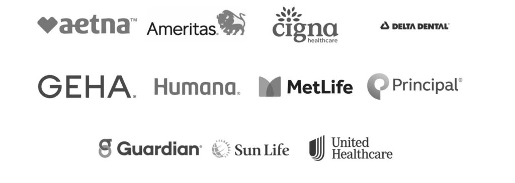 Dental insurance logos displayed for Elgin Smiles patient information
